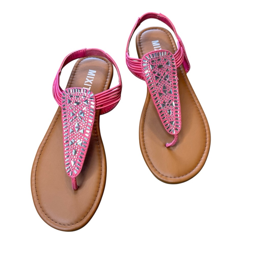 Pink Beaded Sandals